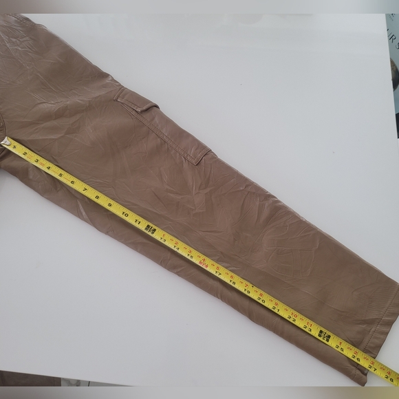 Aritzia Wilfred Cargo pants Soft Vegan leather camel - Picture 13 of 16